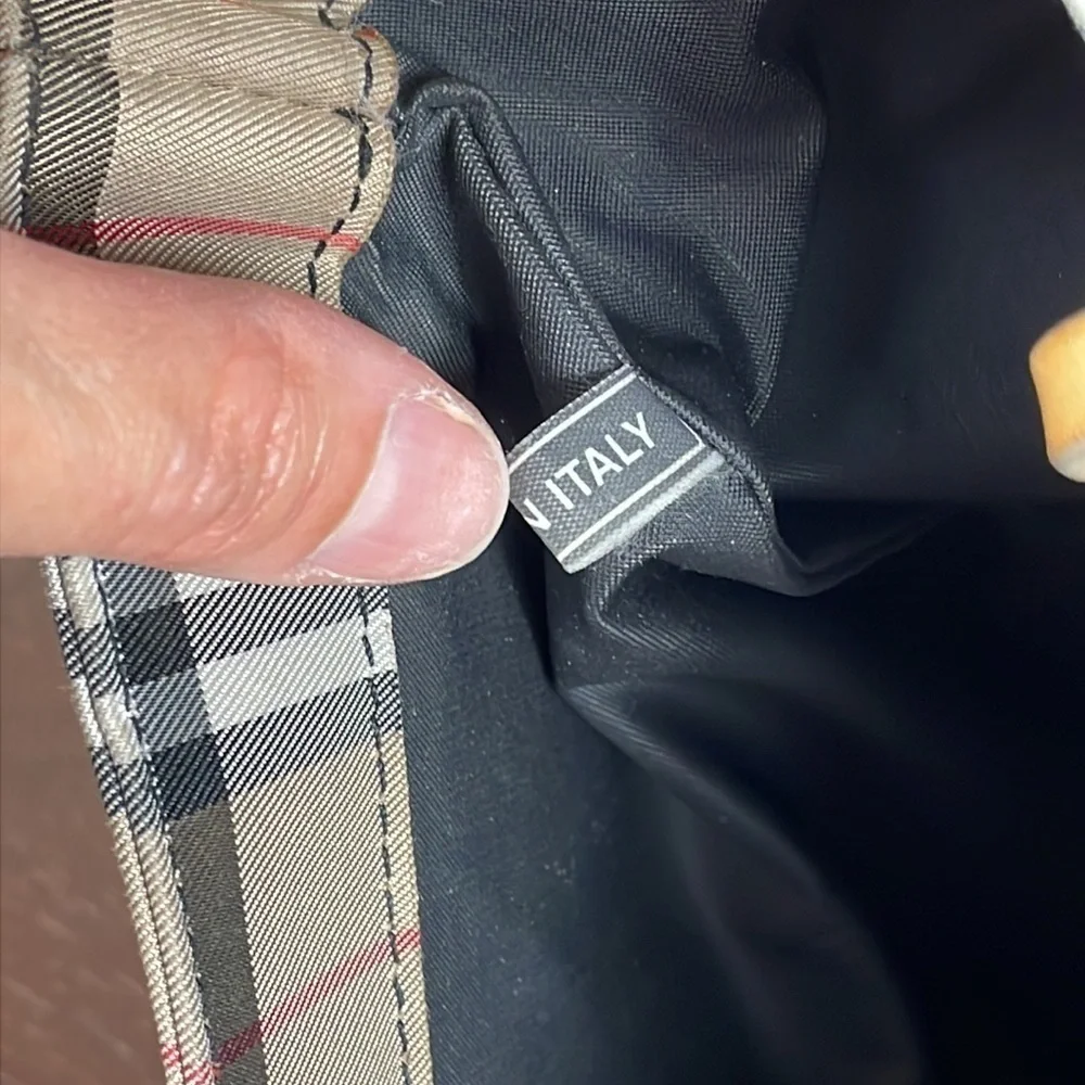 Burberry London Nylon Tote Bag Nova Check Haymarket Beige Tan Shopper Minimalist - Picture 15 of 15